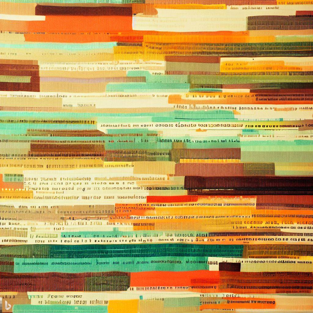 A colourful interview transcript used for research in Malawi, using earthy colours. Created by Bing Image Creator. 
